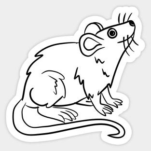 Stick figure mouse Sticker